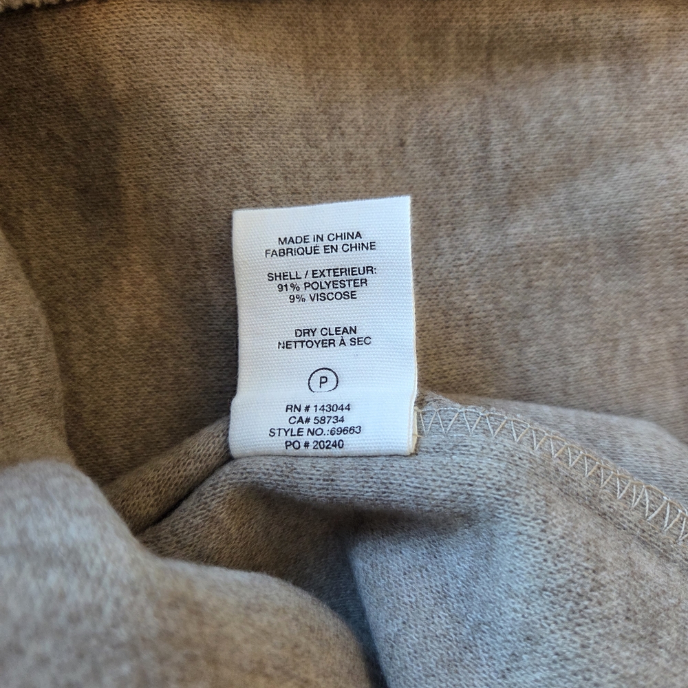 Avec Les Filles Melange Button Front Boyfriend Shacket NWT, Oatmeal/Beige, Large - Picture 8 of 9